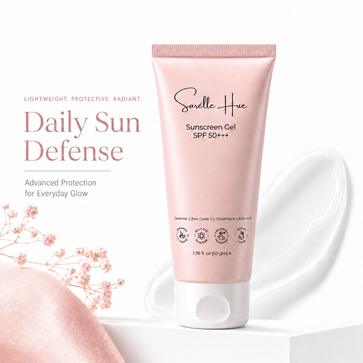 Sarelle Hue Sunscreen Gel SPF 50 PA+++ Daily Sun Defense